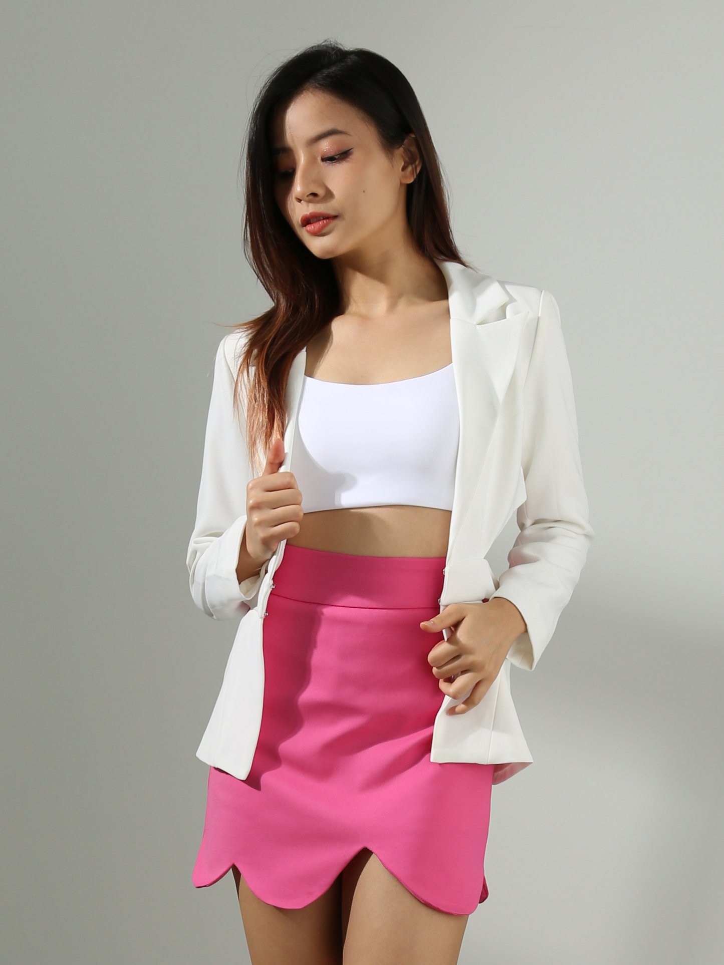 Waist Hole Design Blazer AC717