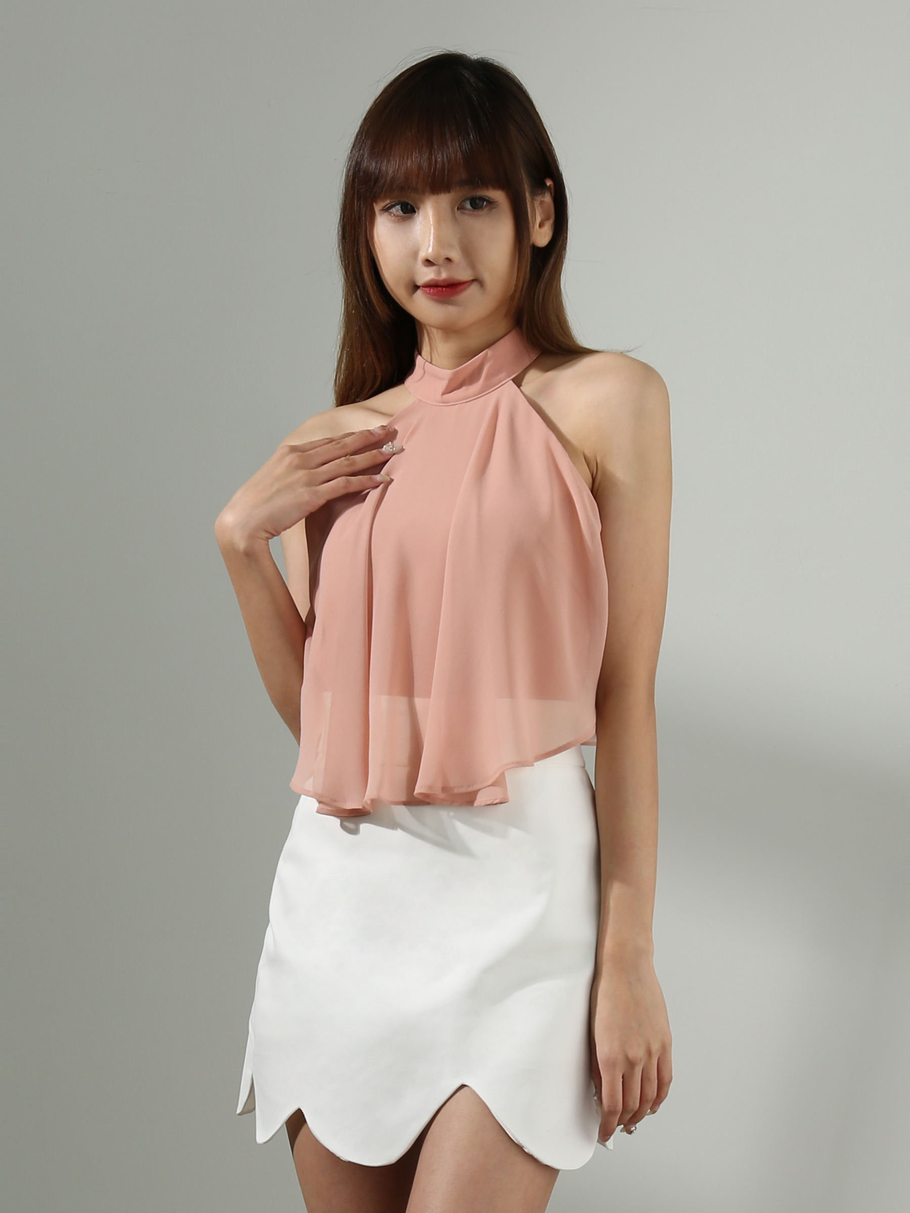 [PREORDER] High Waist Wave Skirt Pants AC802