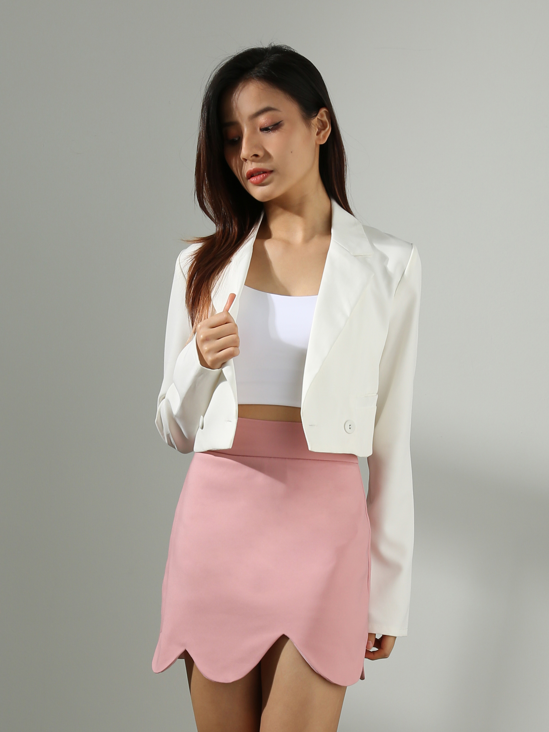 [PREORDER] High Waist Wave Skirt Pants AC802