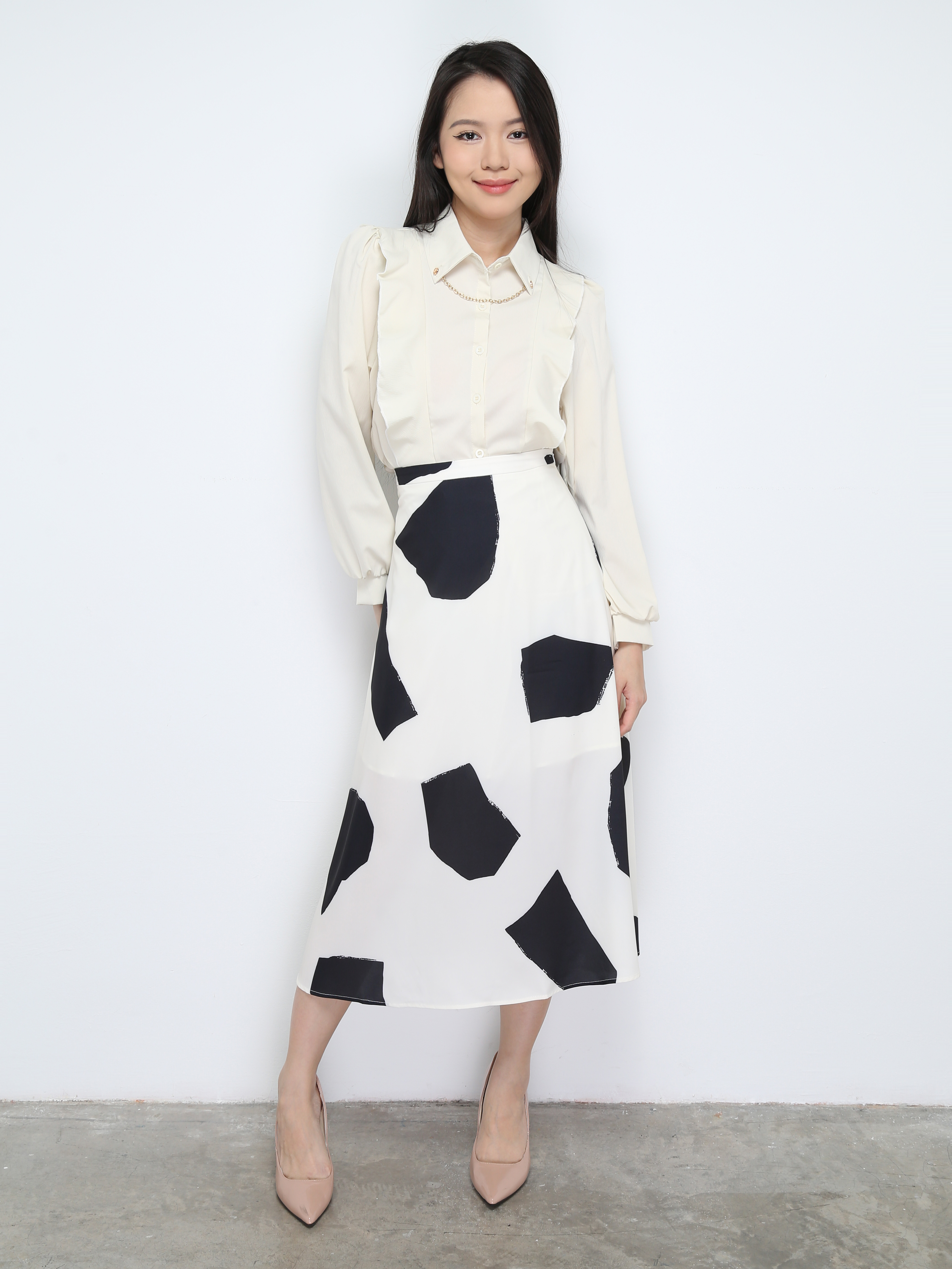 High Waist Side Split Skirt 30348