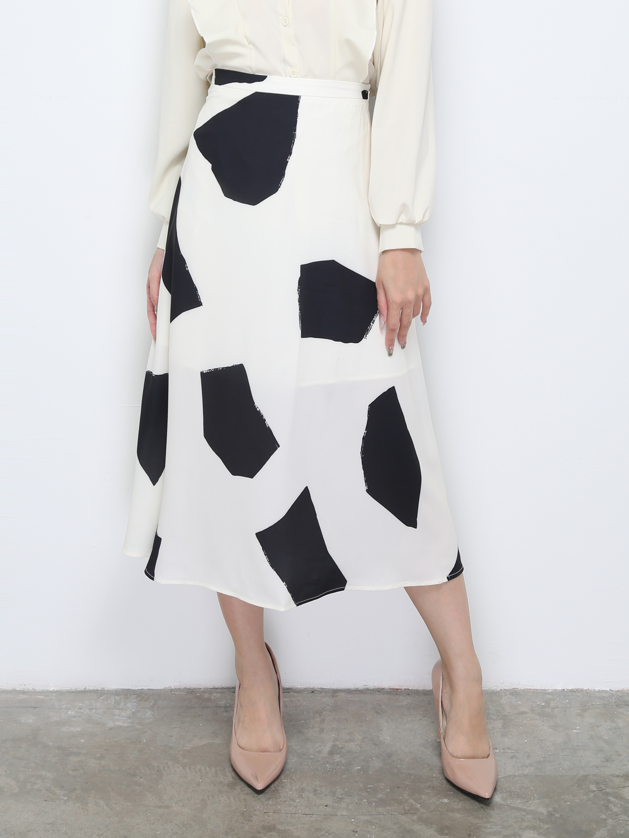 High Waist Side Split Skirt 30348