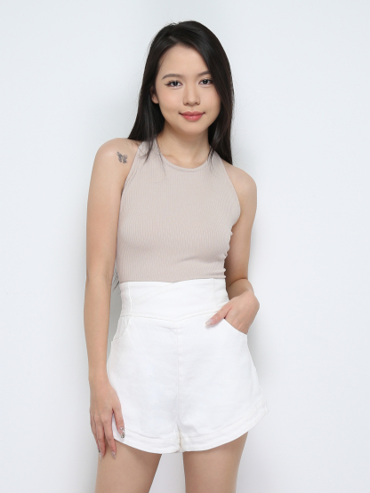 Sleeveles Back String Tie Up Top 30339