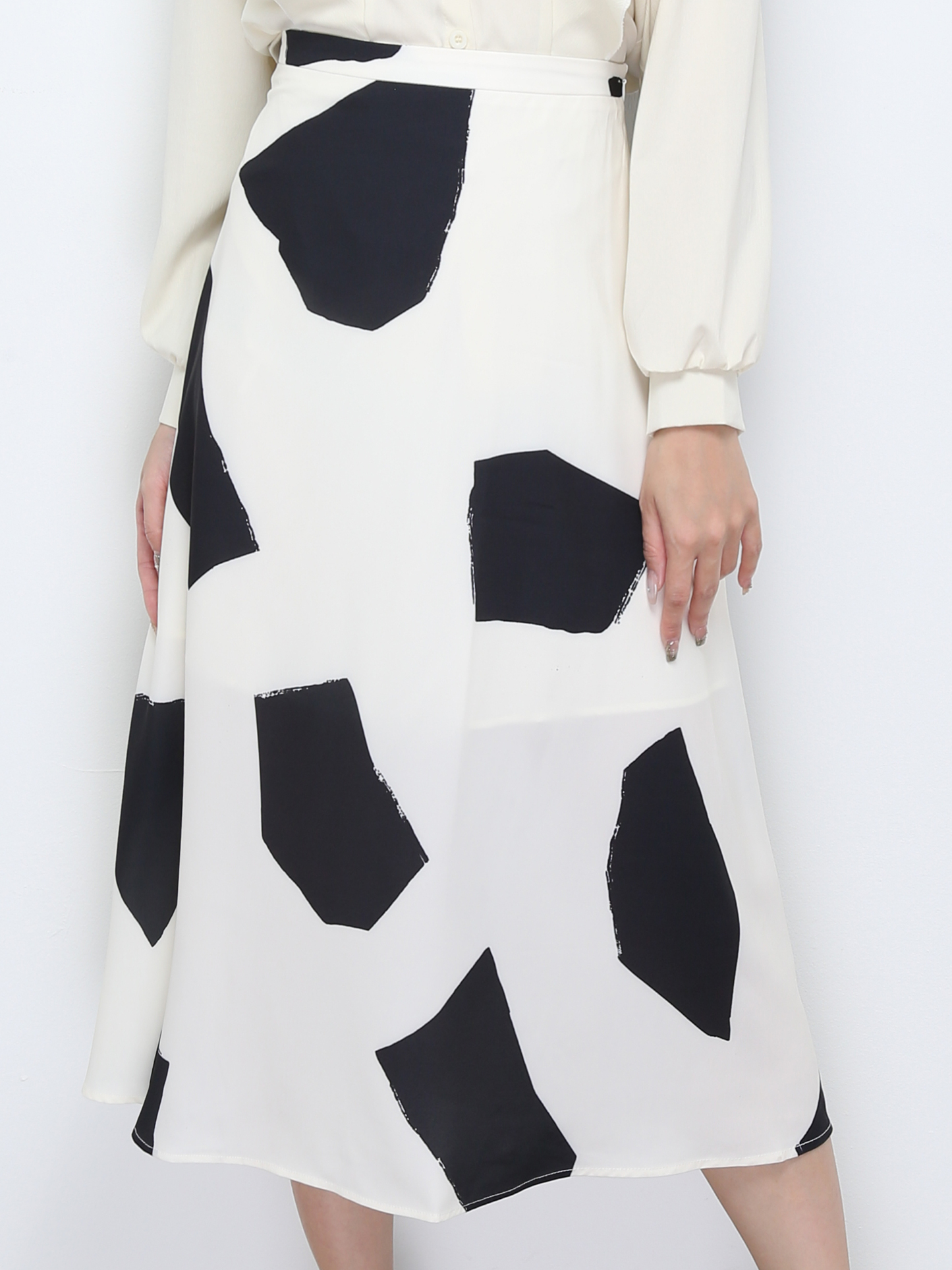 High Waist Side Split Skirt 30348