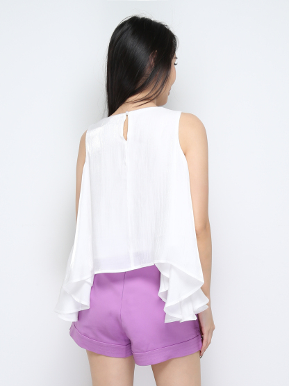 Sleeveless Front Short Back Long Top 30347