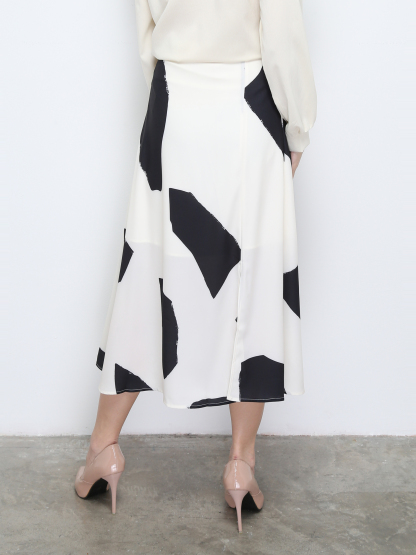 High Waist Side Split Skirt 30348