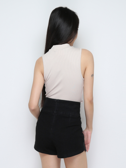 Sleeveless High Neck Top 30341