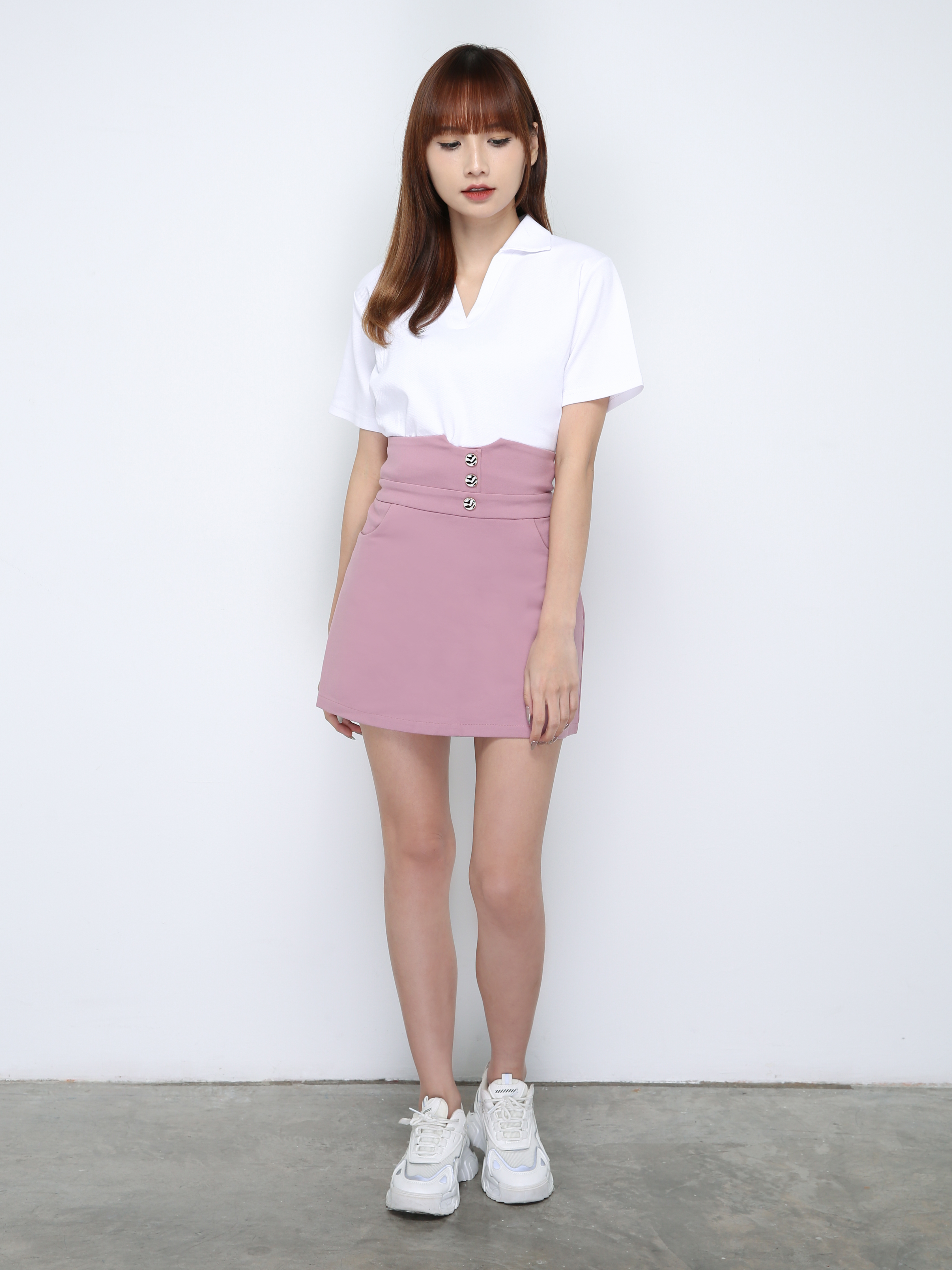 High Waist Side Pocket Skirt Pants 29116