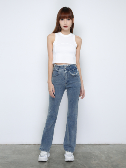 Sleeveless Crop Top 33341