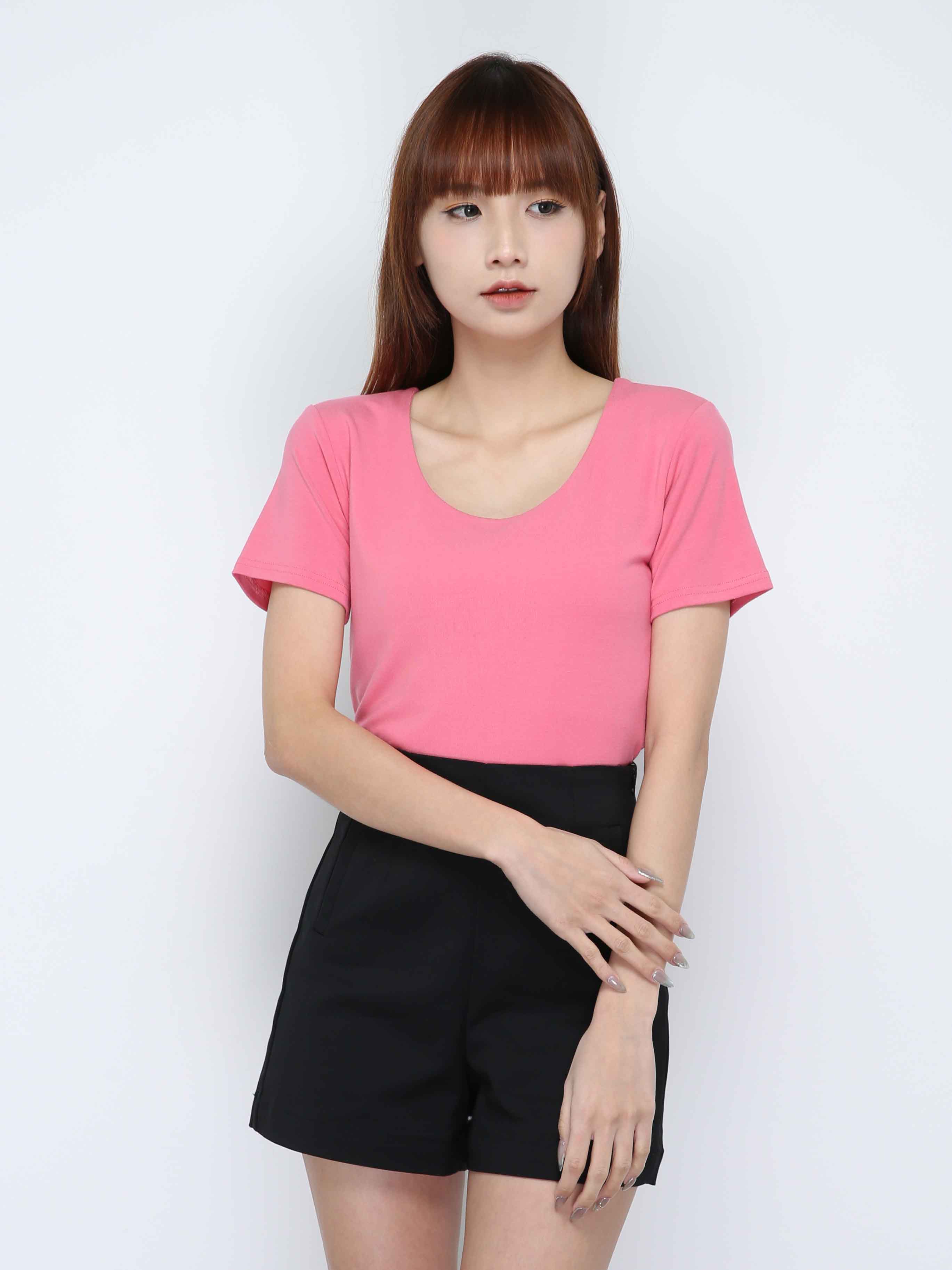 Plain U Neck Top 29429