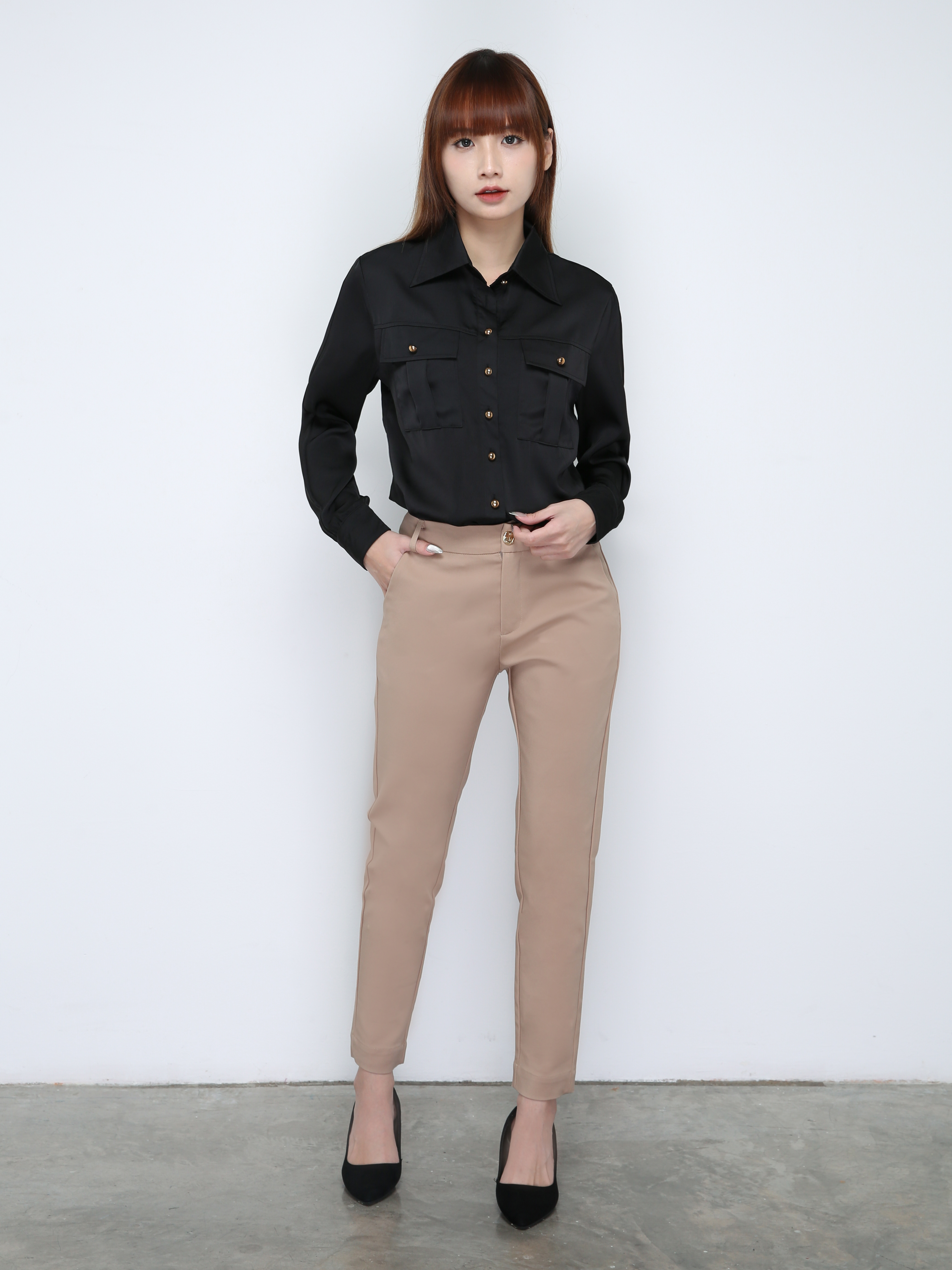 Side Pocket Long Pants 29558
