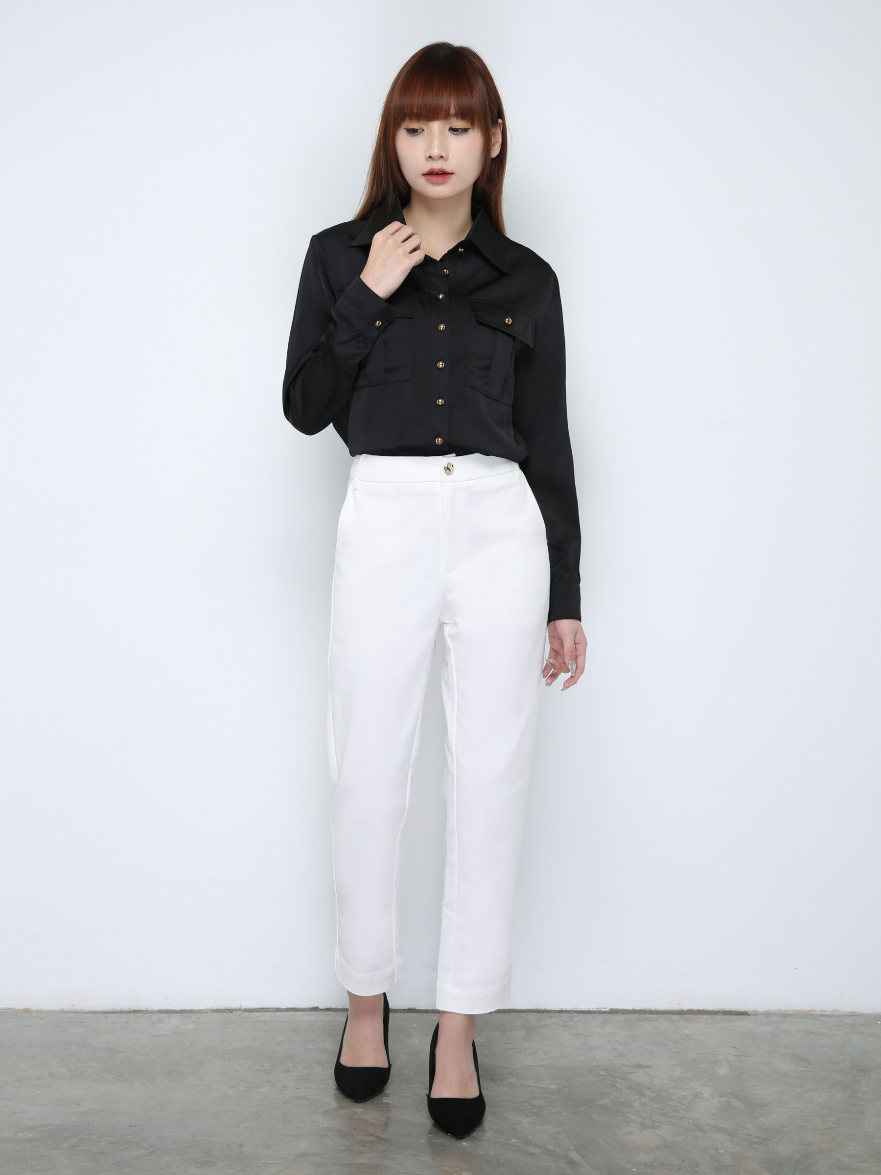 Side Pocket Long Pants 29558