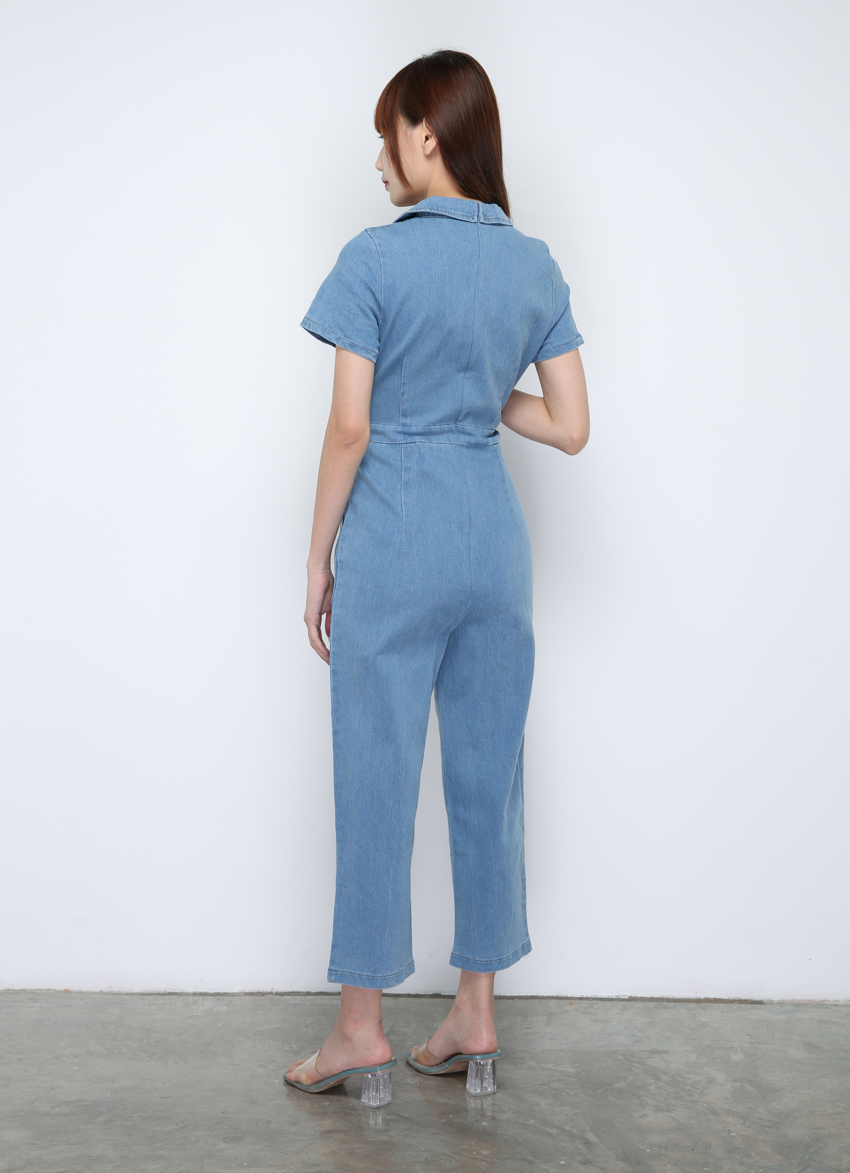Denim Front Button Jumpsuit 29629