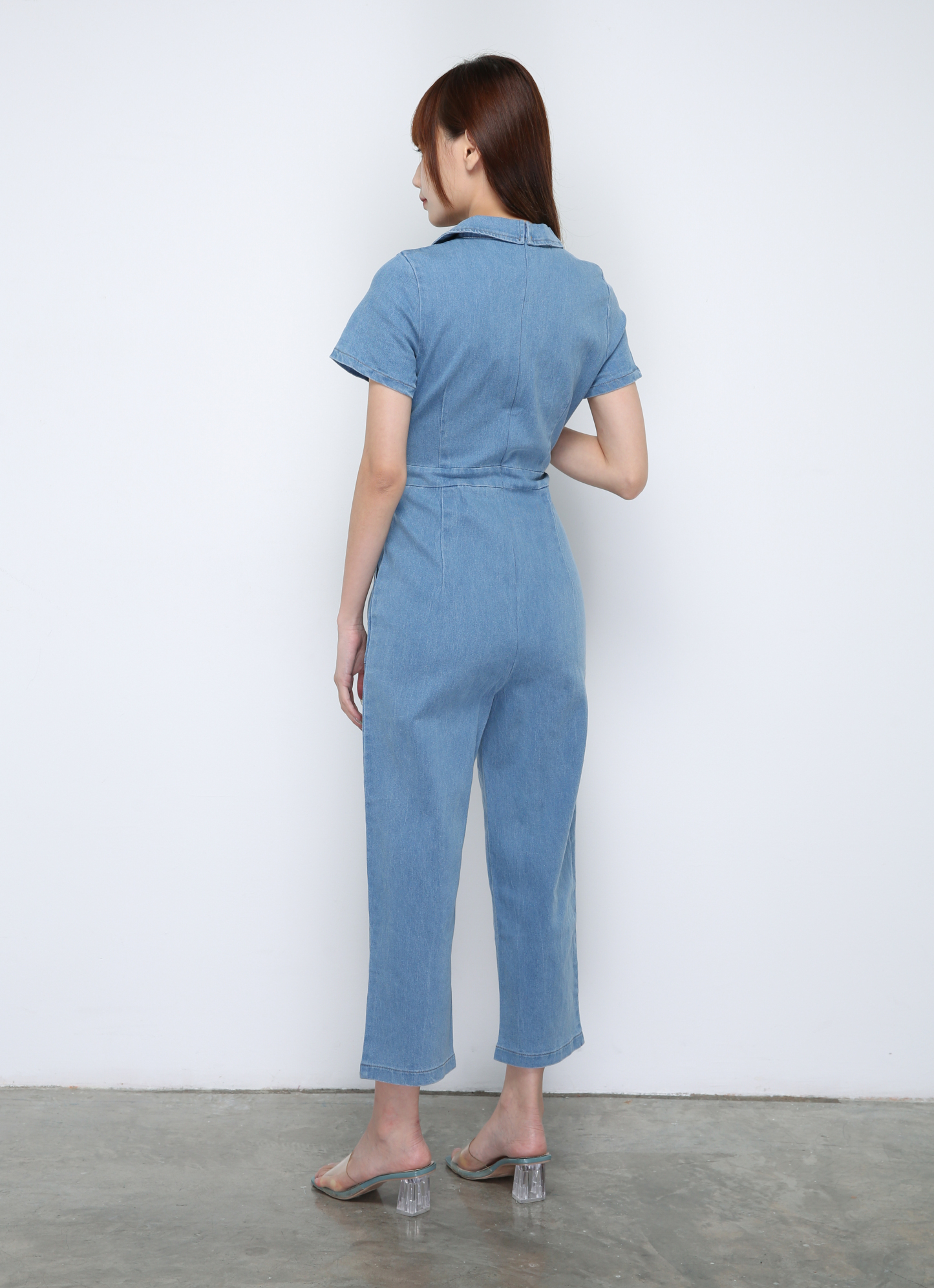 Denim Front Button Jumpsuit 29629