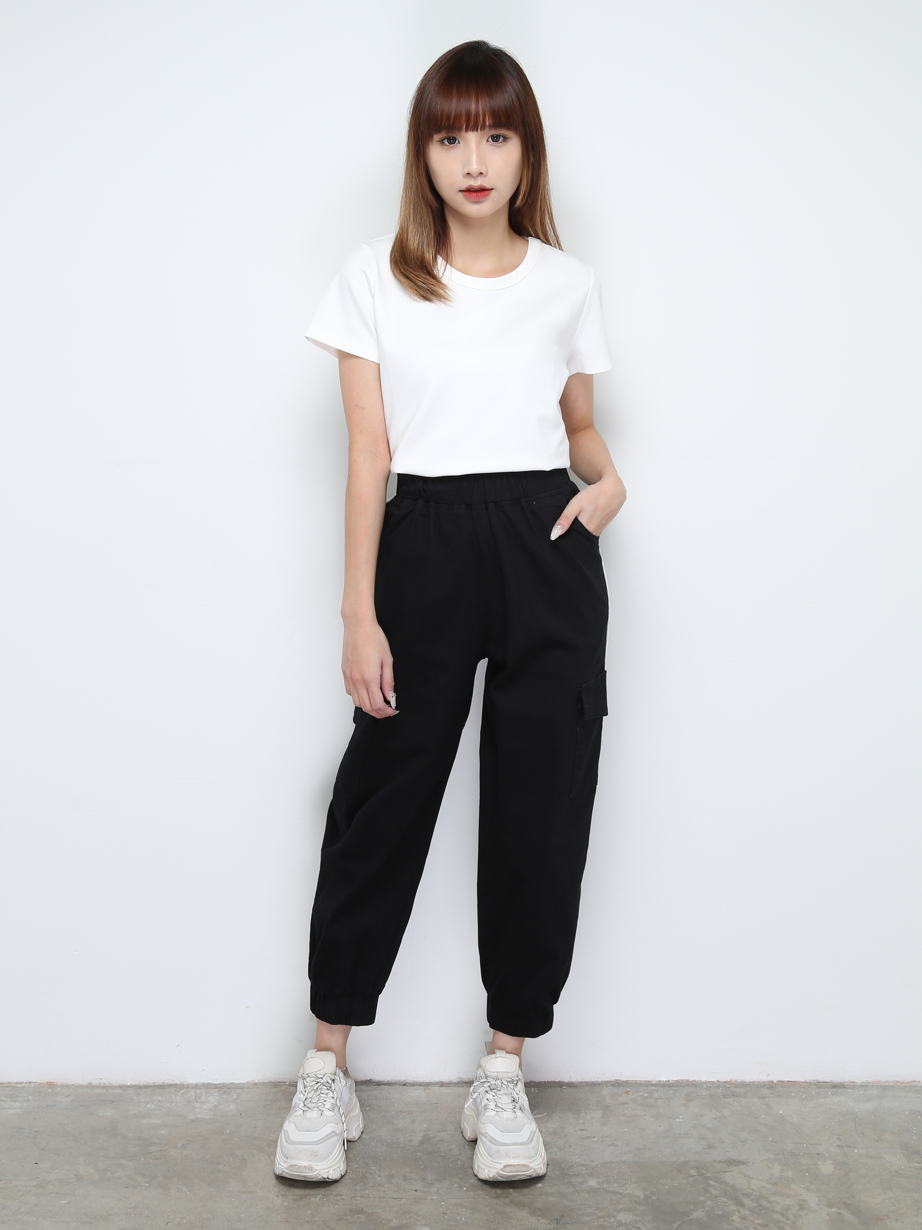 Side Pocket Long Pants 28403