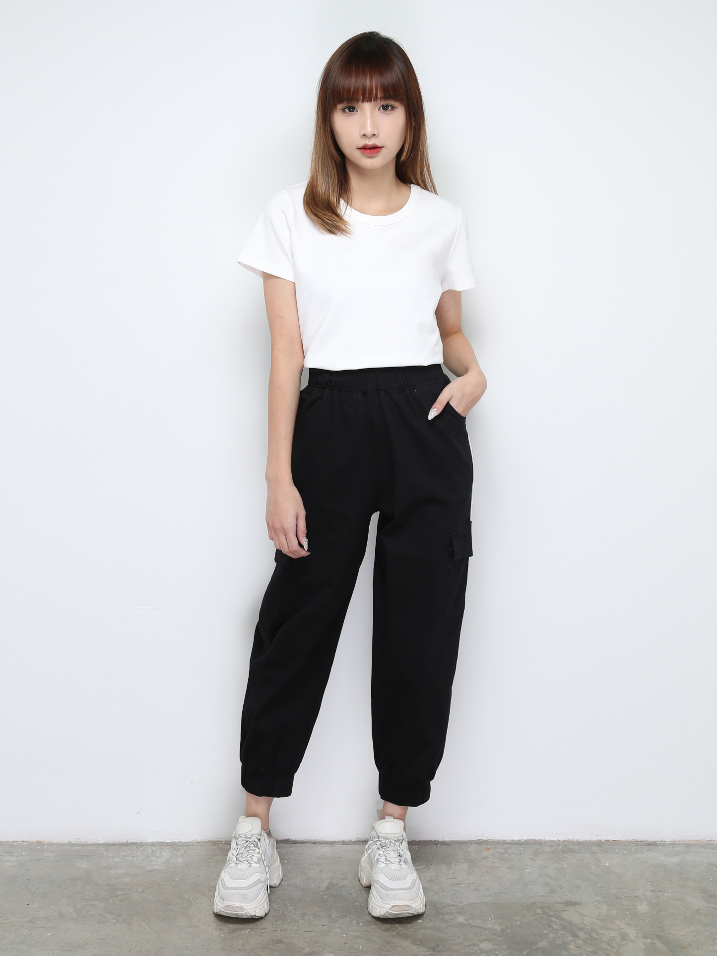 Side Pocket Long Pants 28403