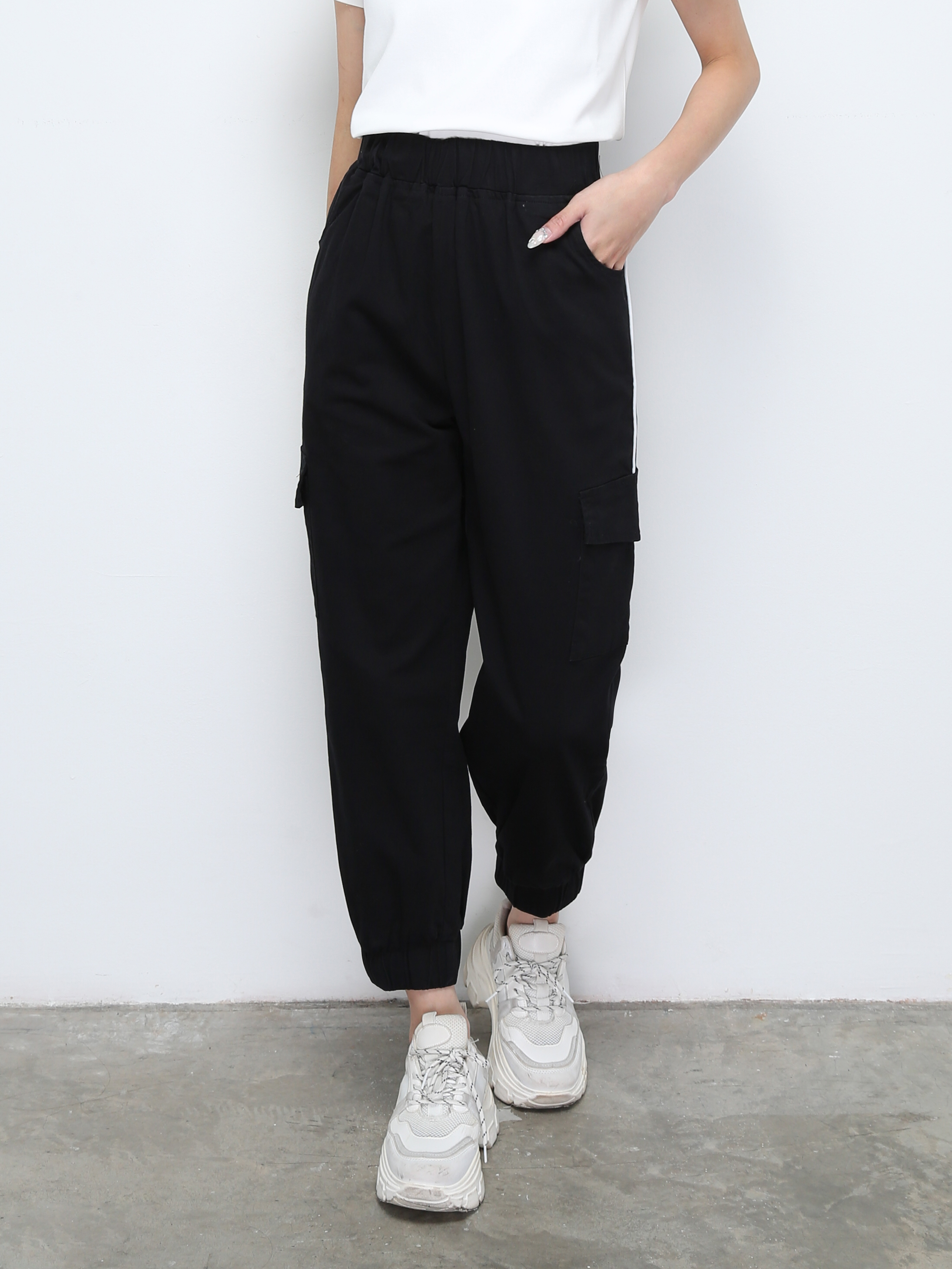 Side Pocket Long Pants 28403