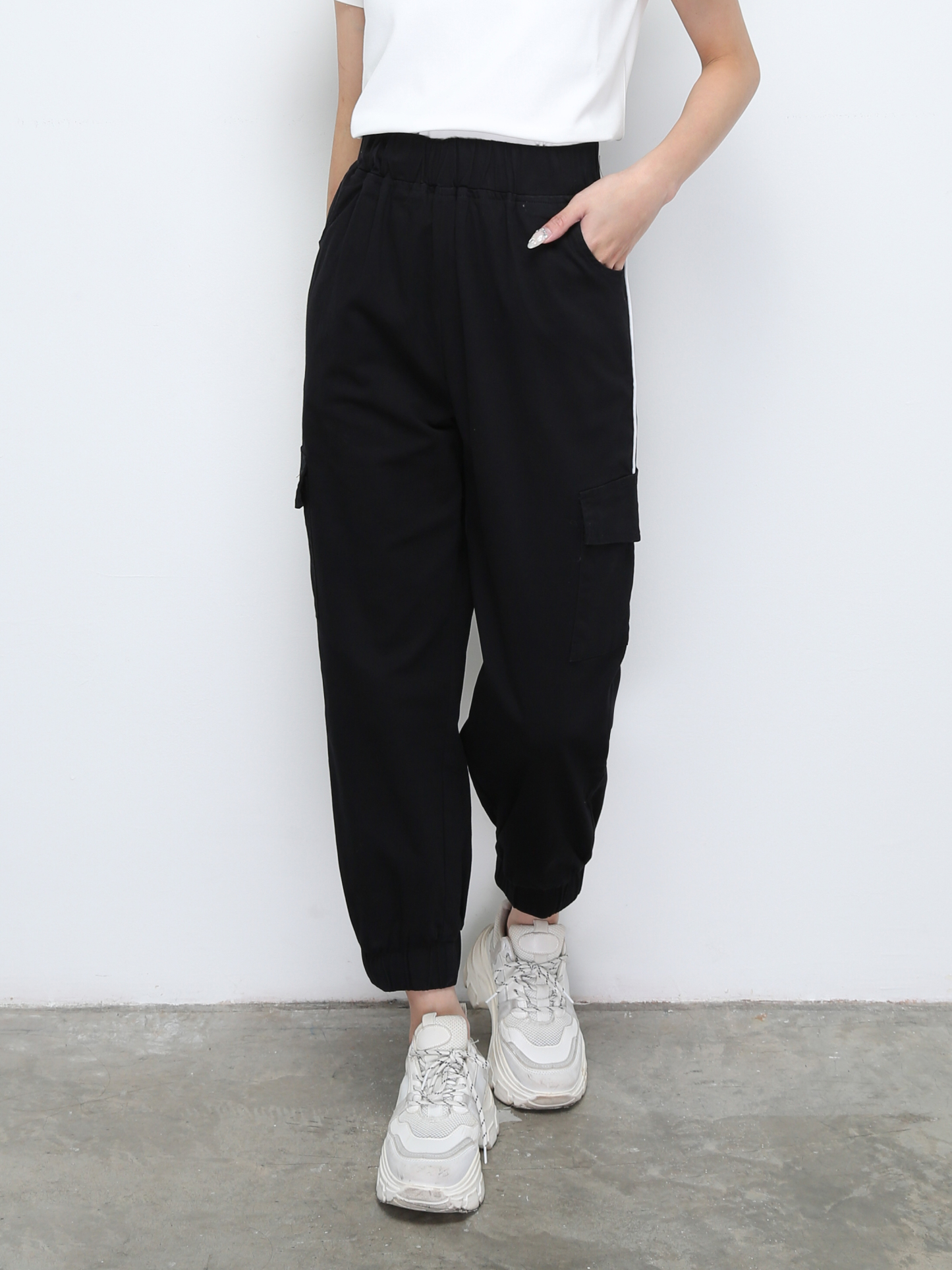 Side Pocket Long Pants 28403