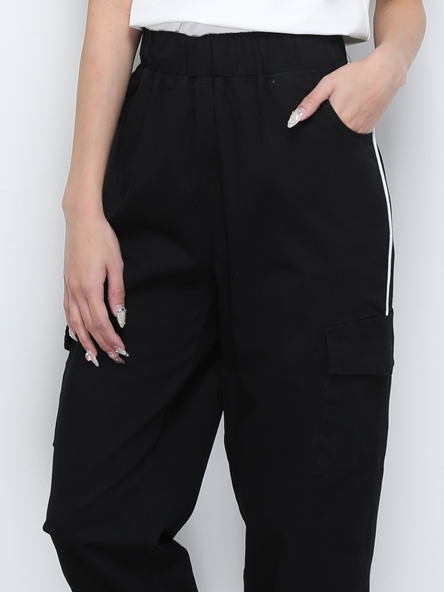 Side Pocket Long Pants 28403