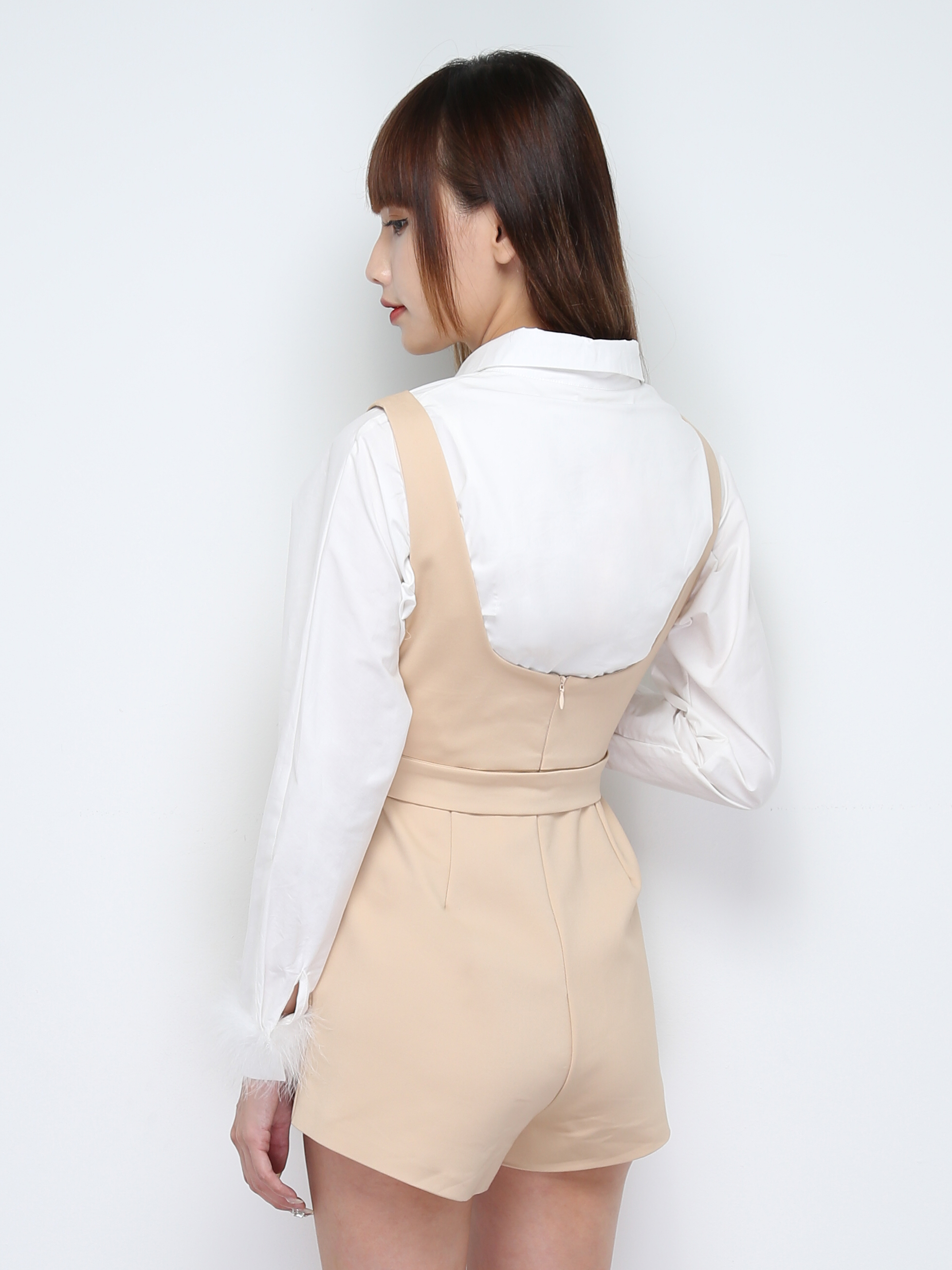 Collar Front Button Long Sleeve Top 28563