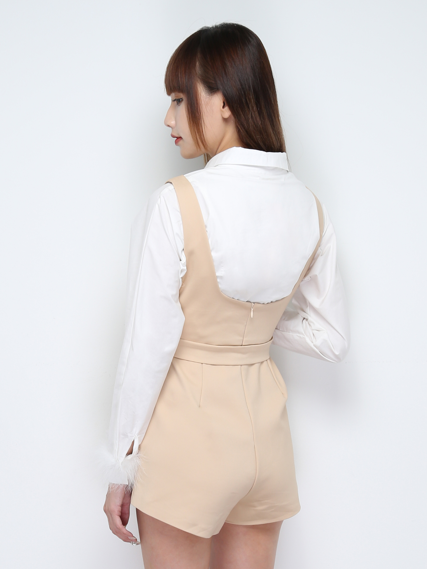 Collar Front Button Long Sleeve Top 28563