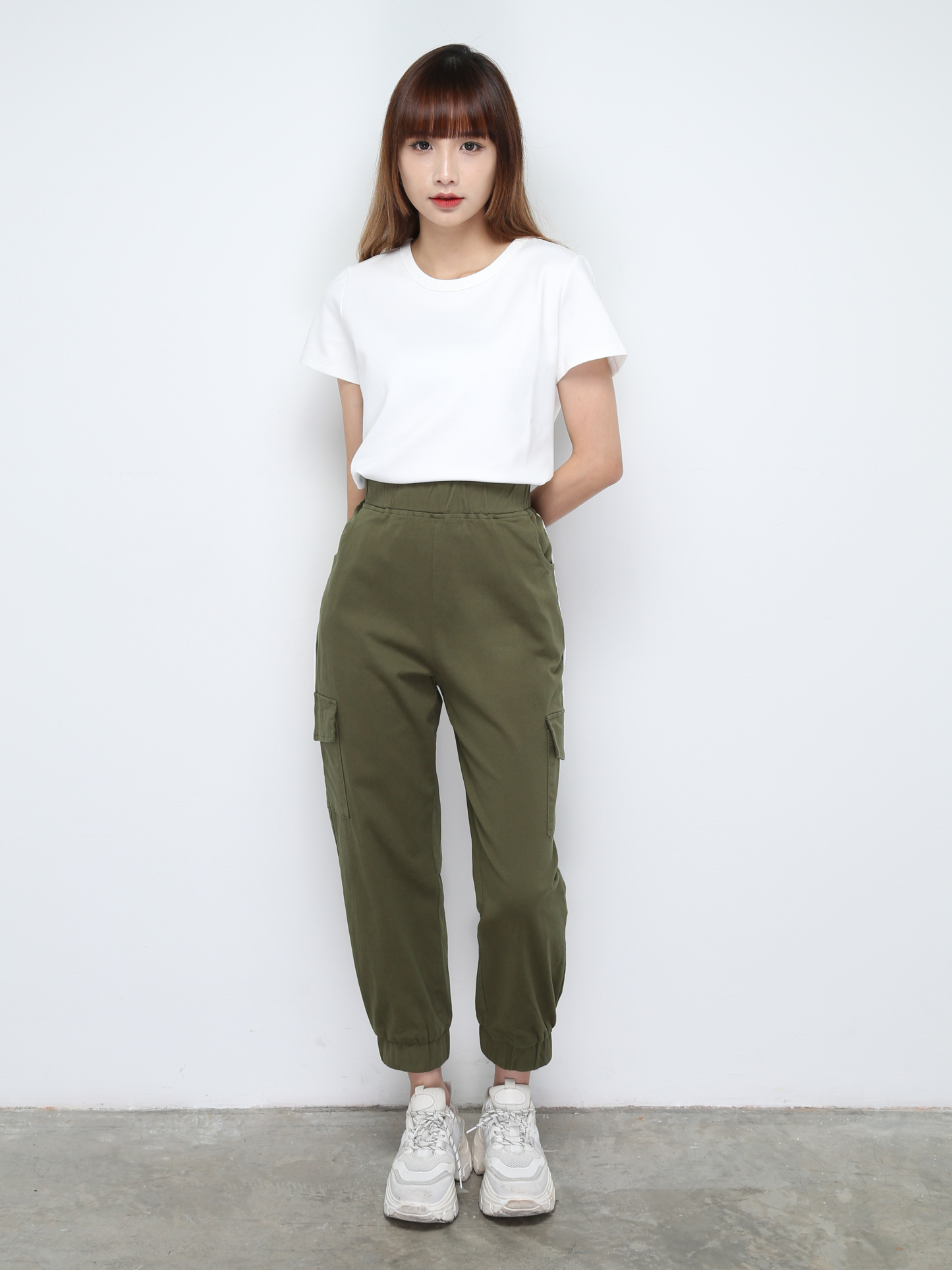 Side Pocket Long Pants 28403