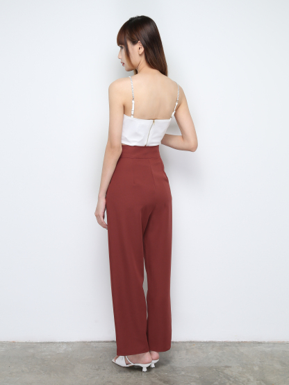High Waist Side Pocket Long Pants 28710