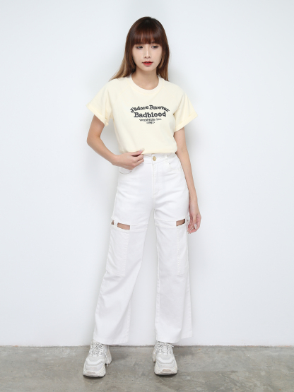 Side Hole Long Pants 28478