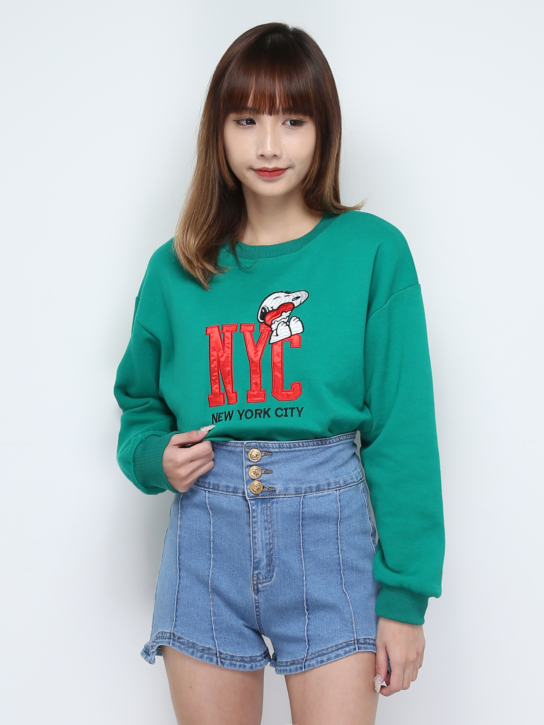 High Waist Denim Short Pants 28714