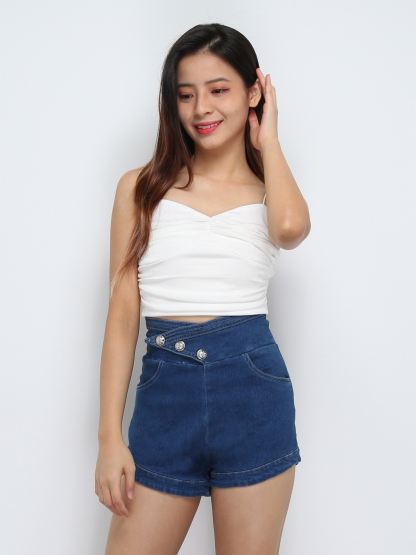 Sleeveless Pleated Top 29265