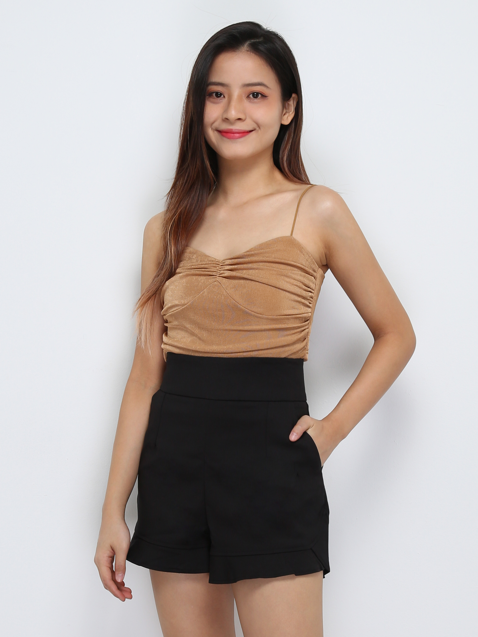 Sleeveless Pleated Top 29265