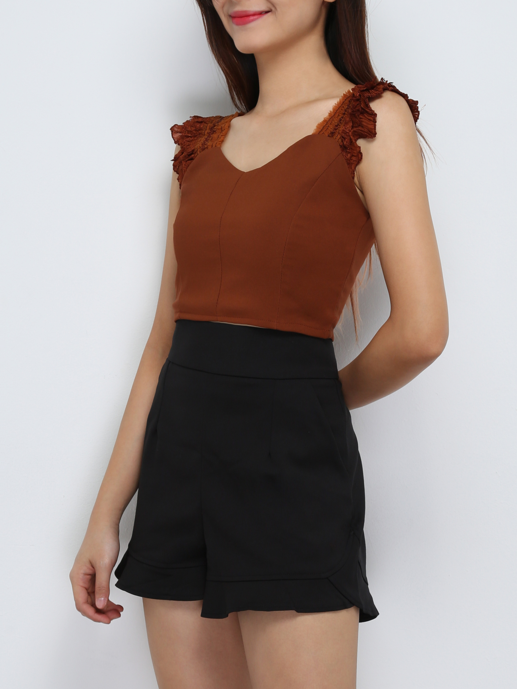 Sleeveless Ruffles Top 29259