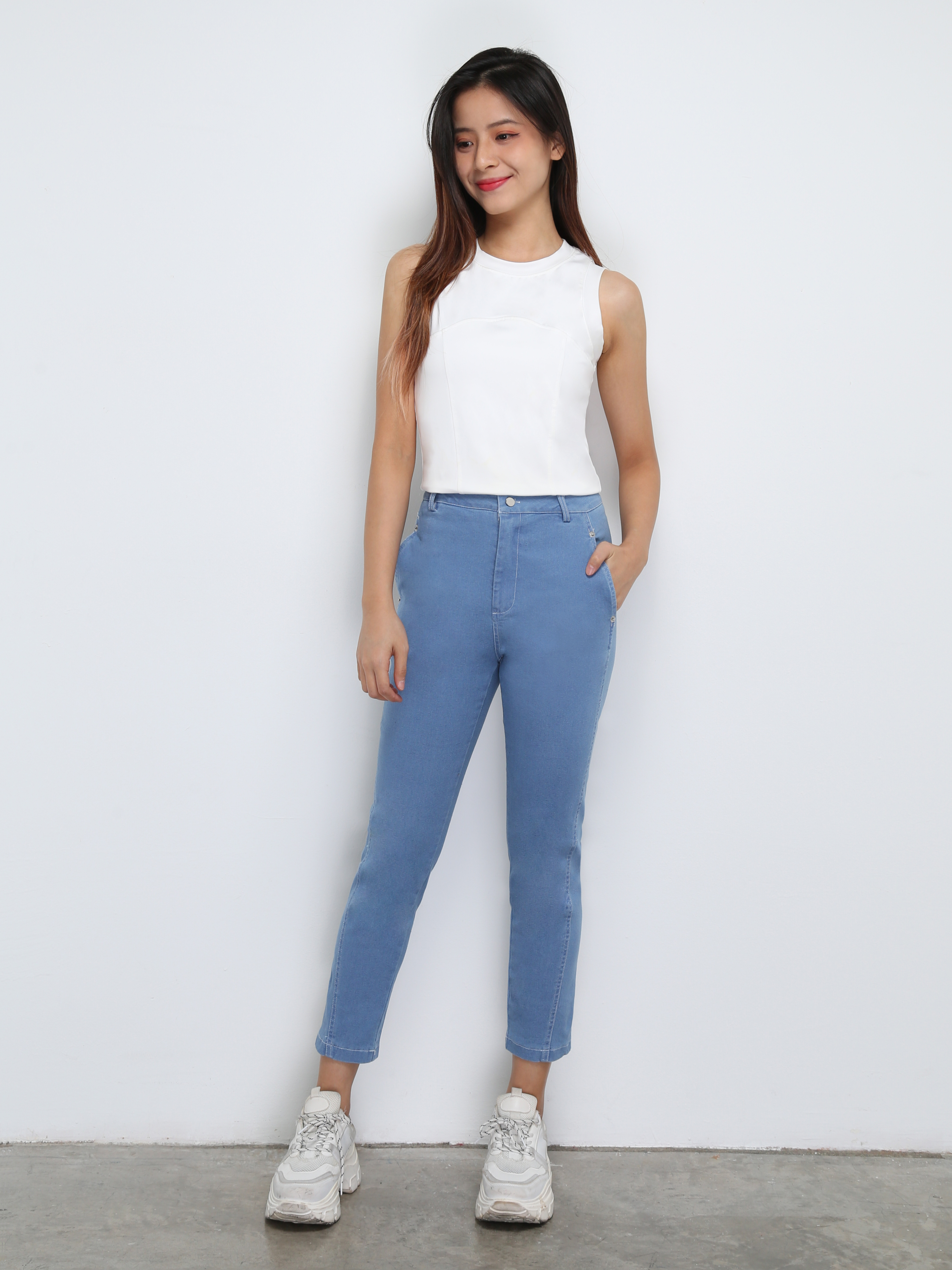 Denim Front Button And Pocket Long Sleeve 29371