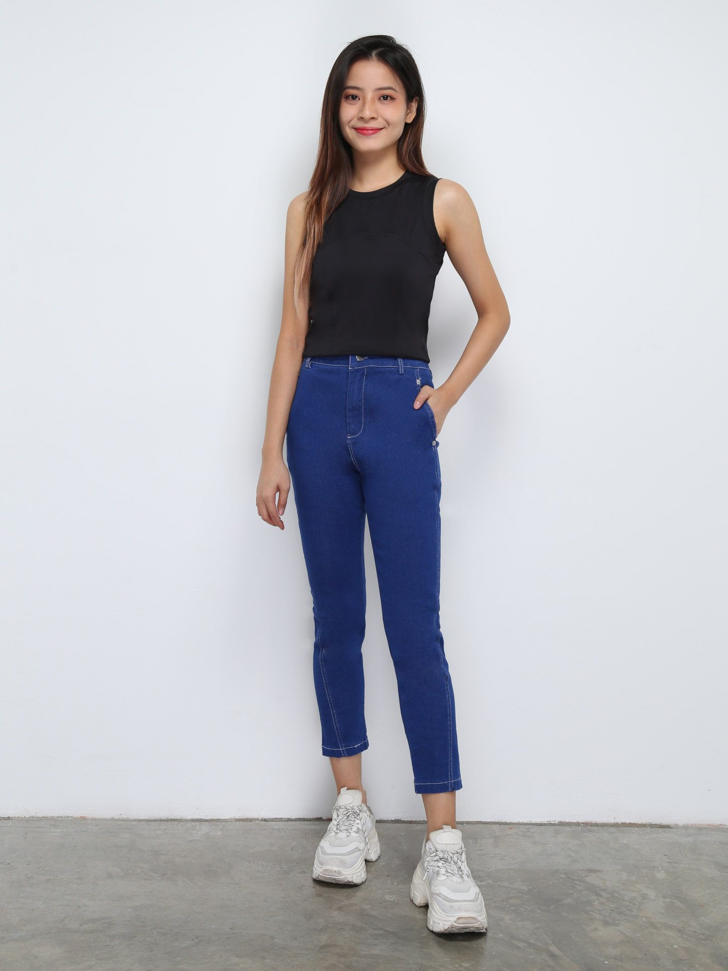 Denim Front Button And Pocket Long Sleeve 29371