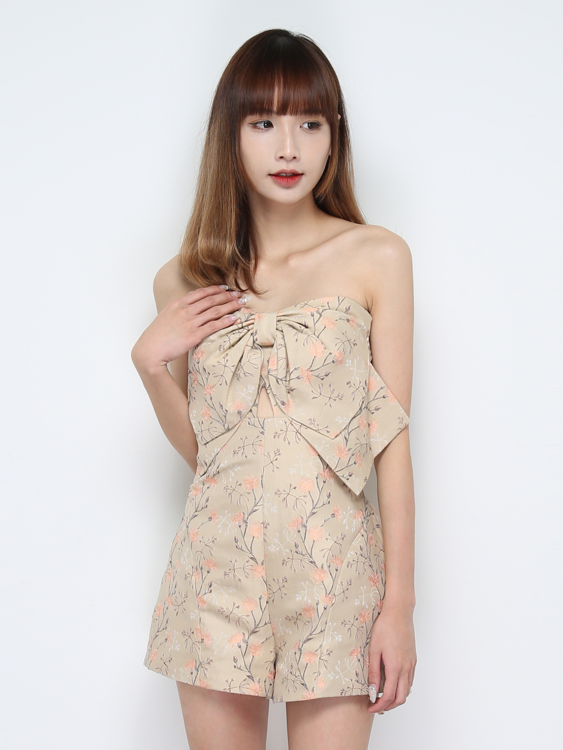 Floral Front Ribbon Jumpsuit 31200