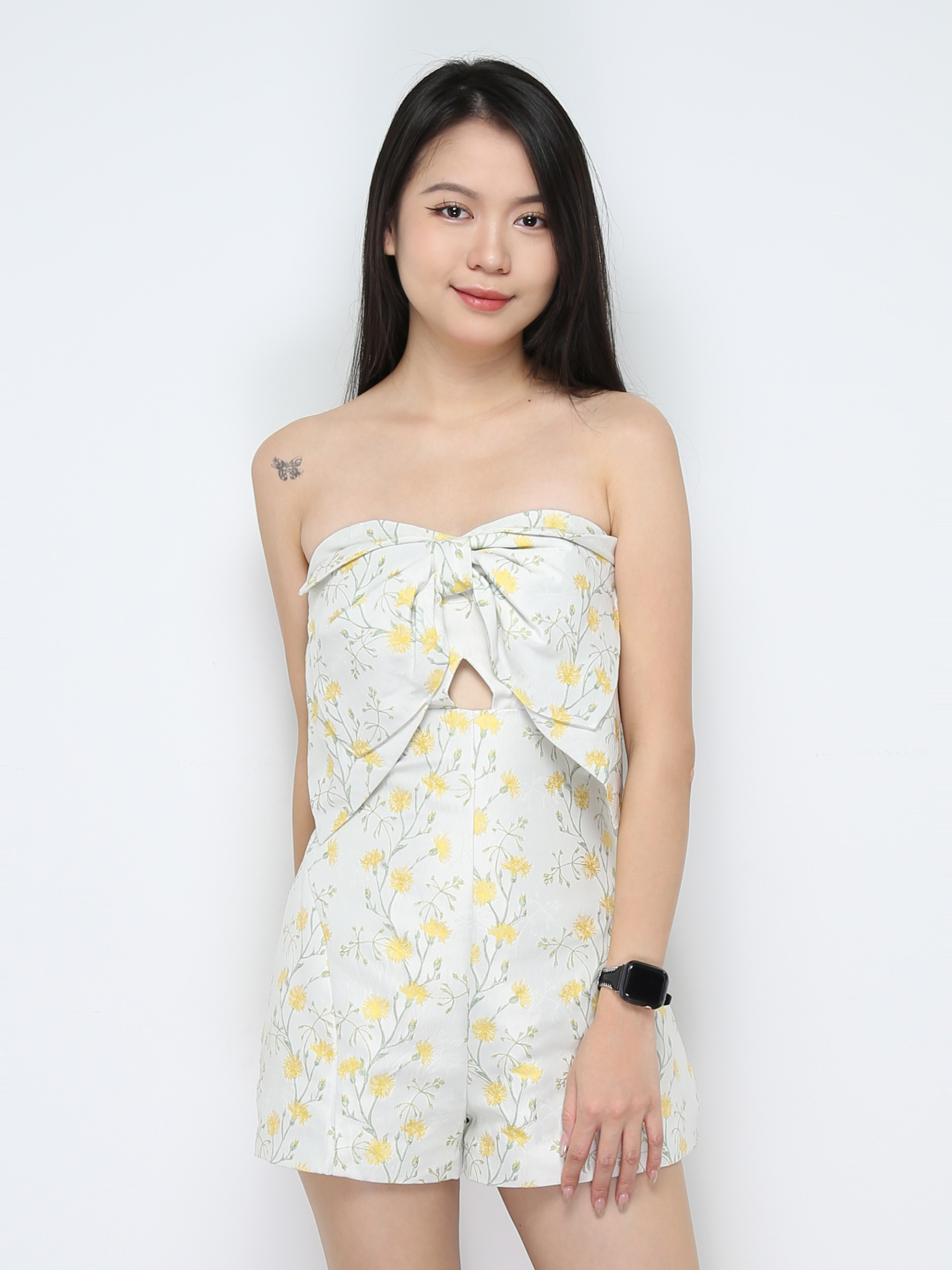 Floral Front Ribbon Jumpsuit 31200