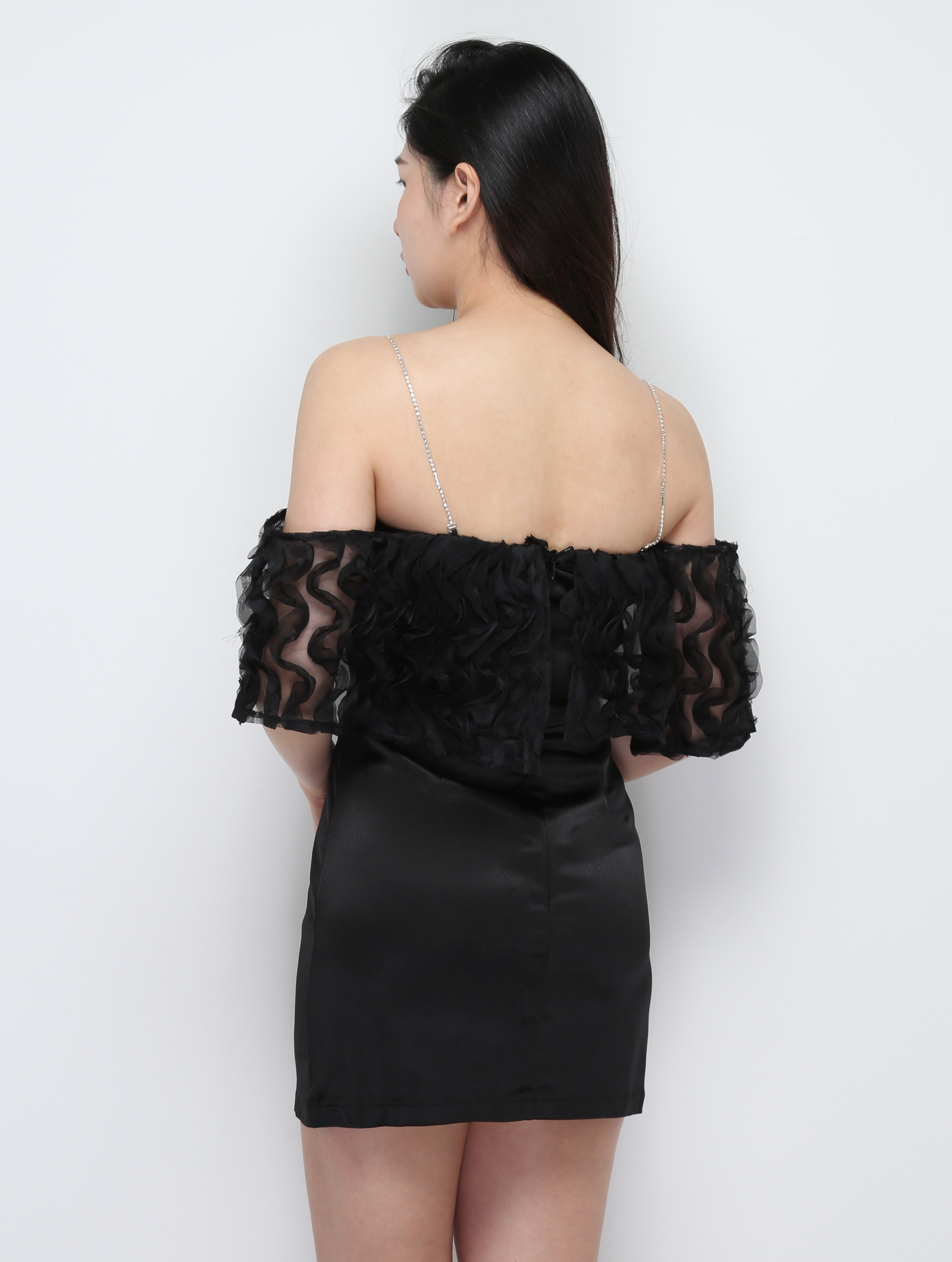 Off Shoulder Pleated Dress 29597