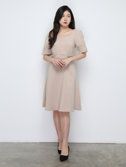 Side Pleated With Pocket Dress 29630