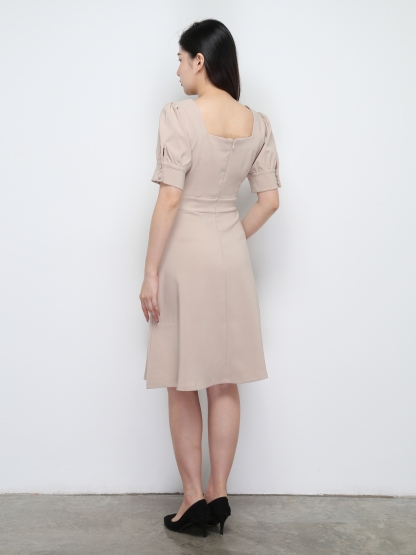 Side Pleated With Pocket Dress 29630