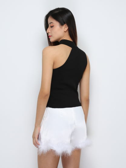 High Waist With Fur Short Pants 29580