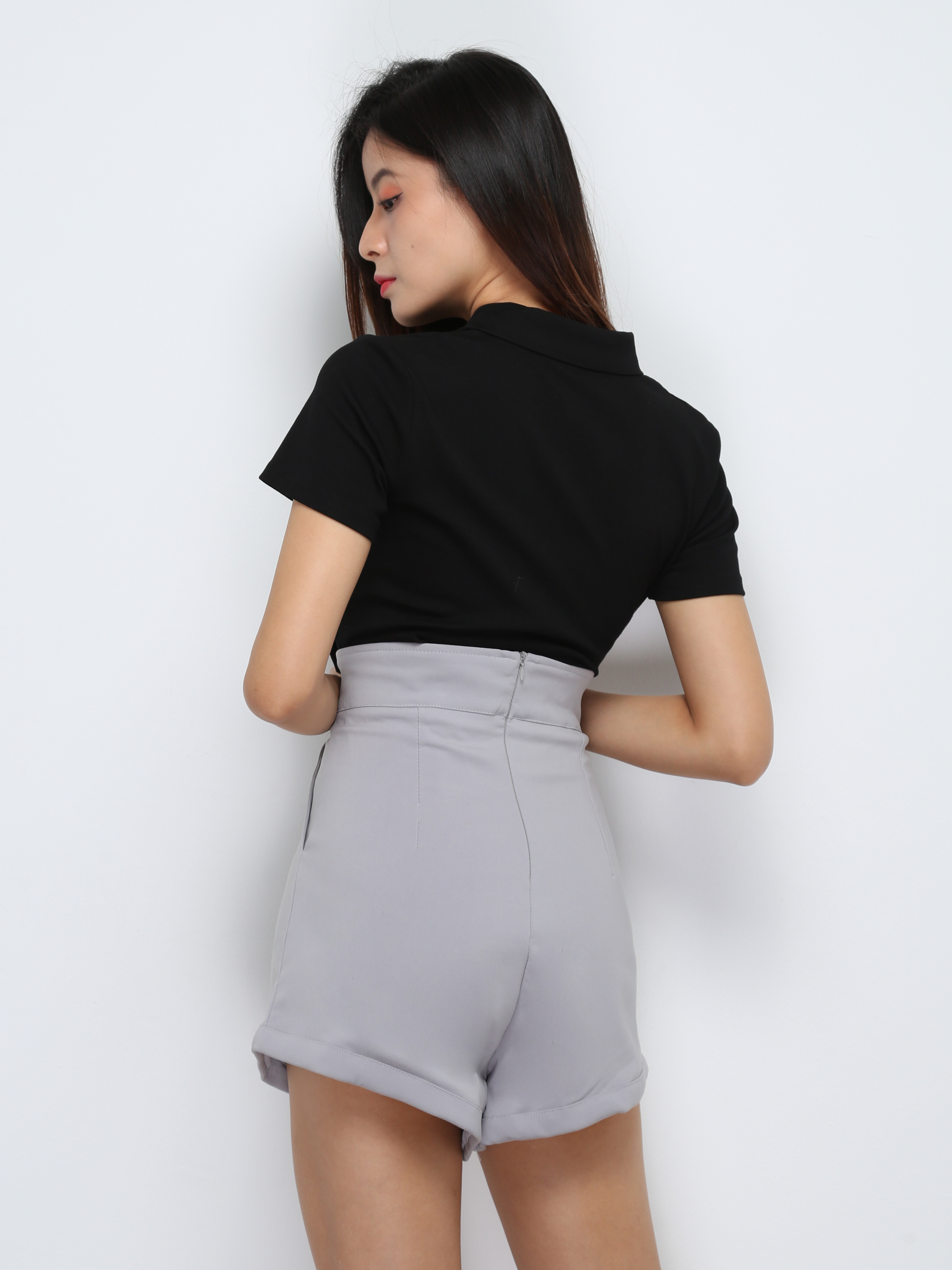 High Waist Ruffles Short Pants 29595