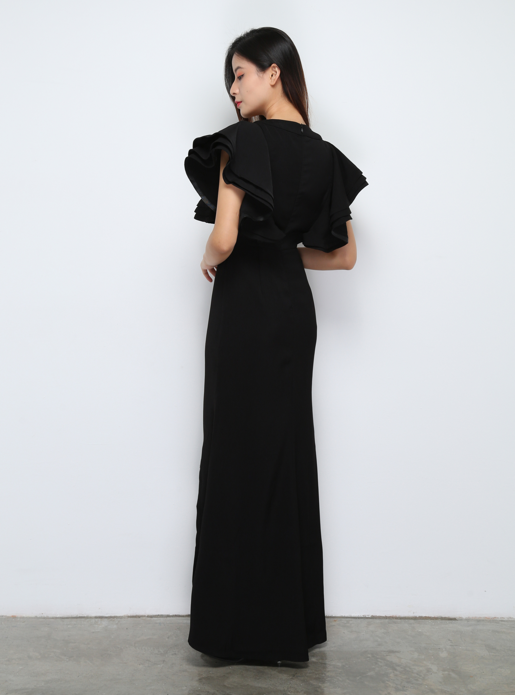 Layered Sleeve With Split Dress 29704