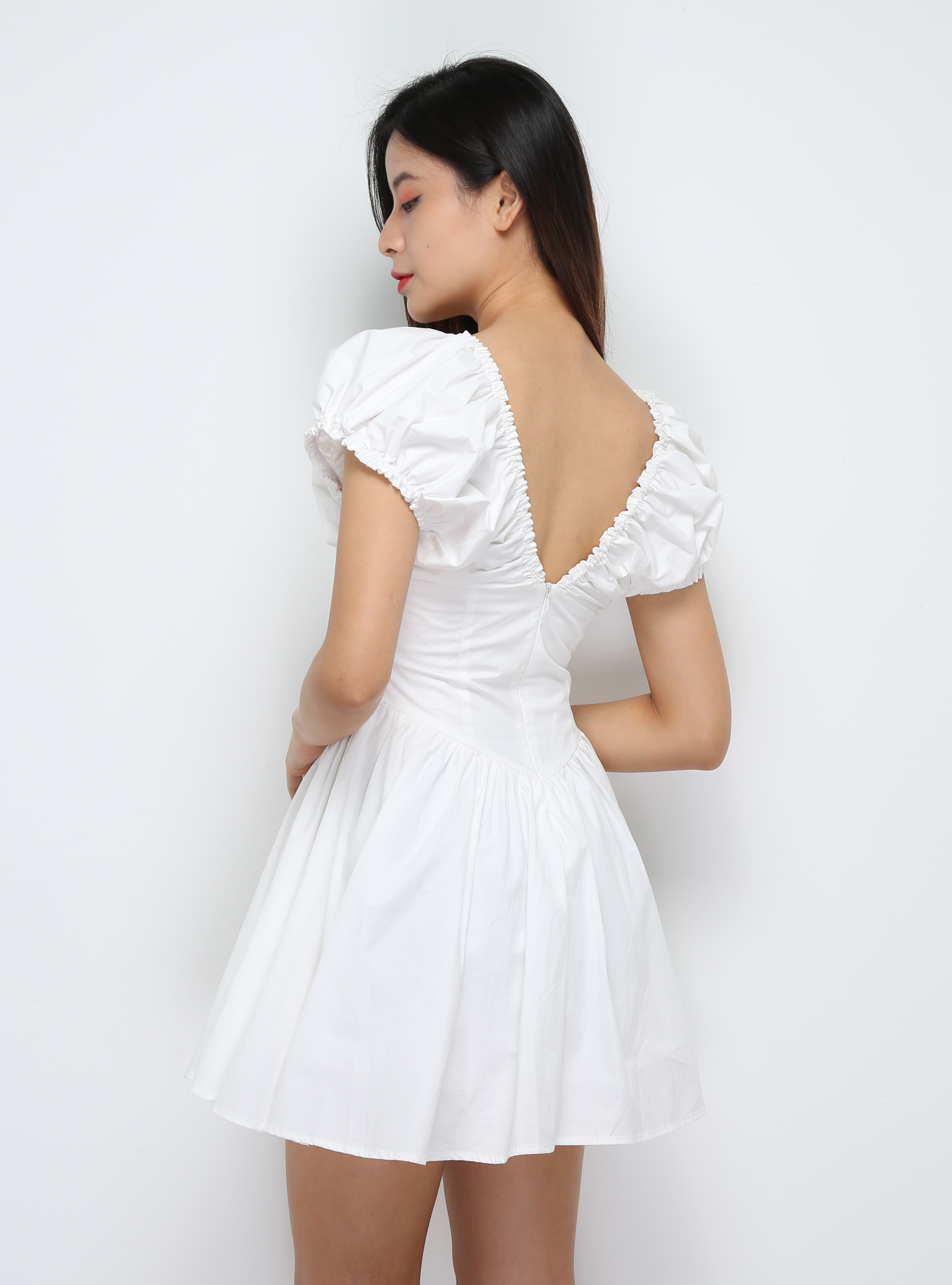 V Neck Short Sleeve Dress 29705