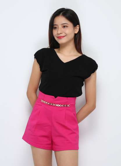 Sleeveless V Neck Top 29667