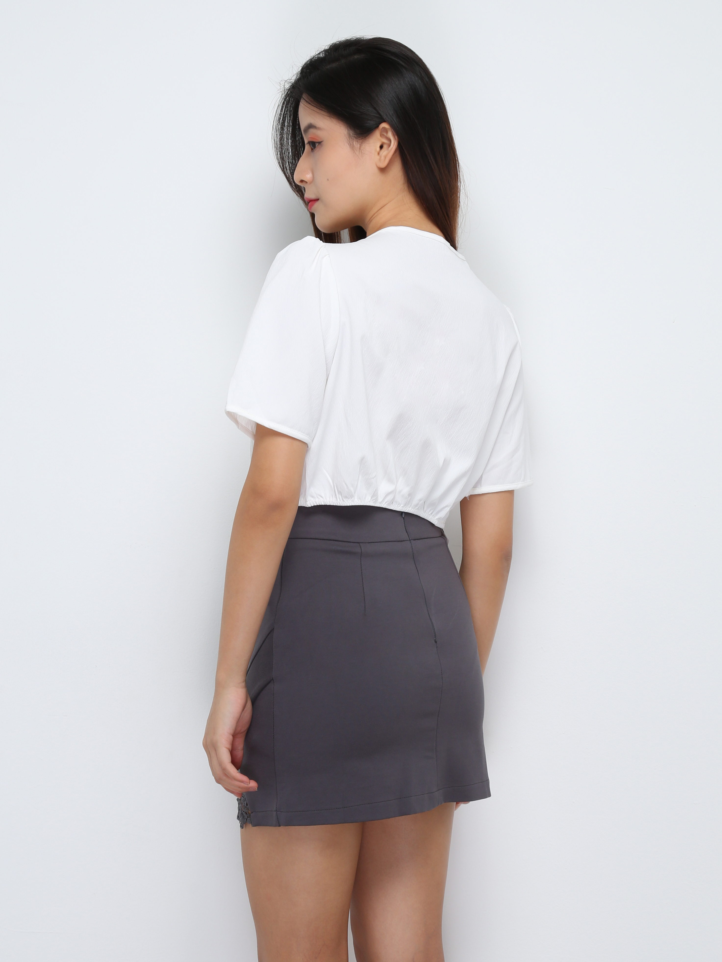 Split With Lace Skirt Pants 29659