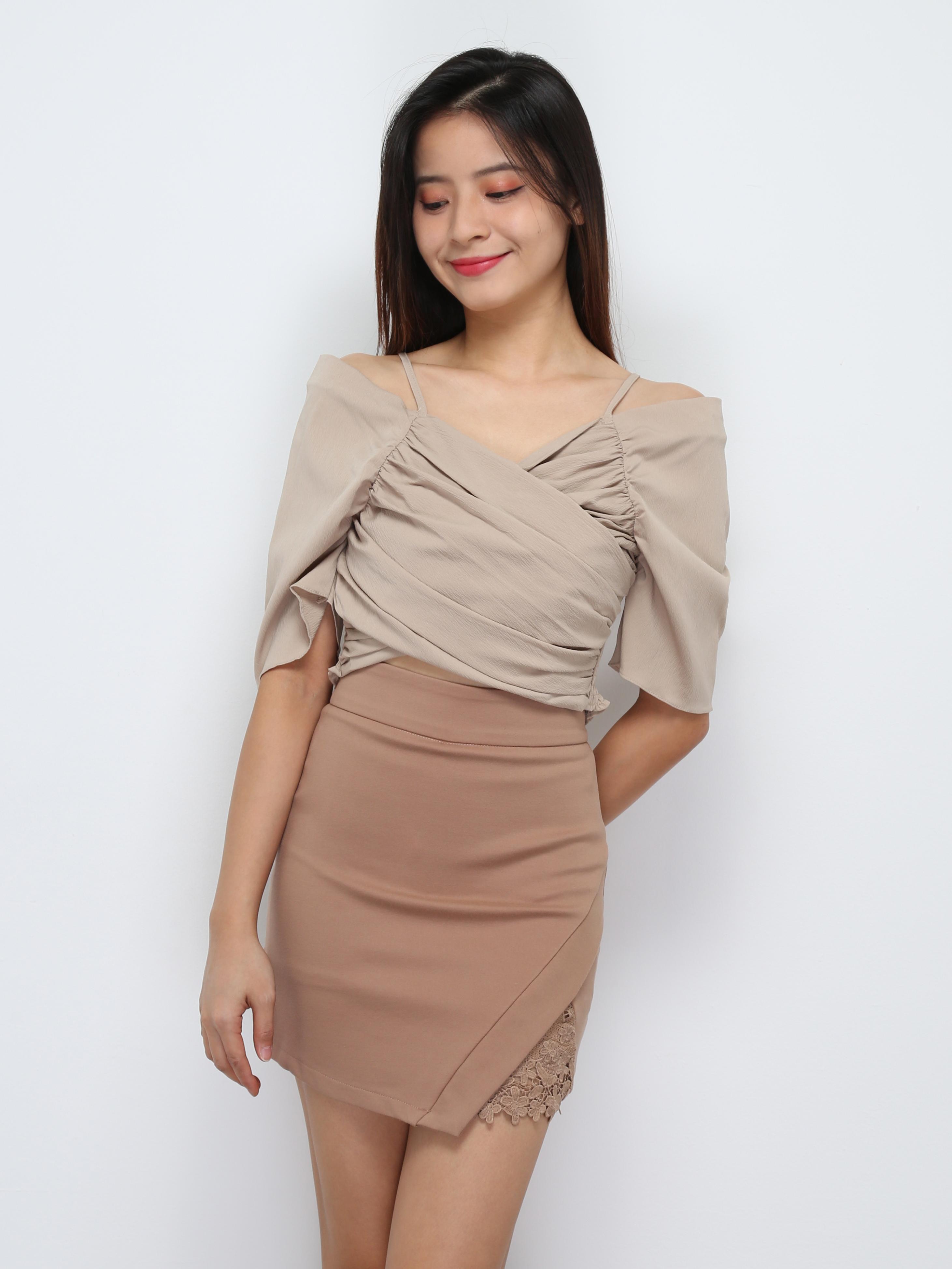 Split With Lace Skirt Pants 29659