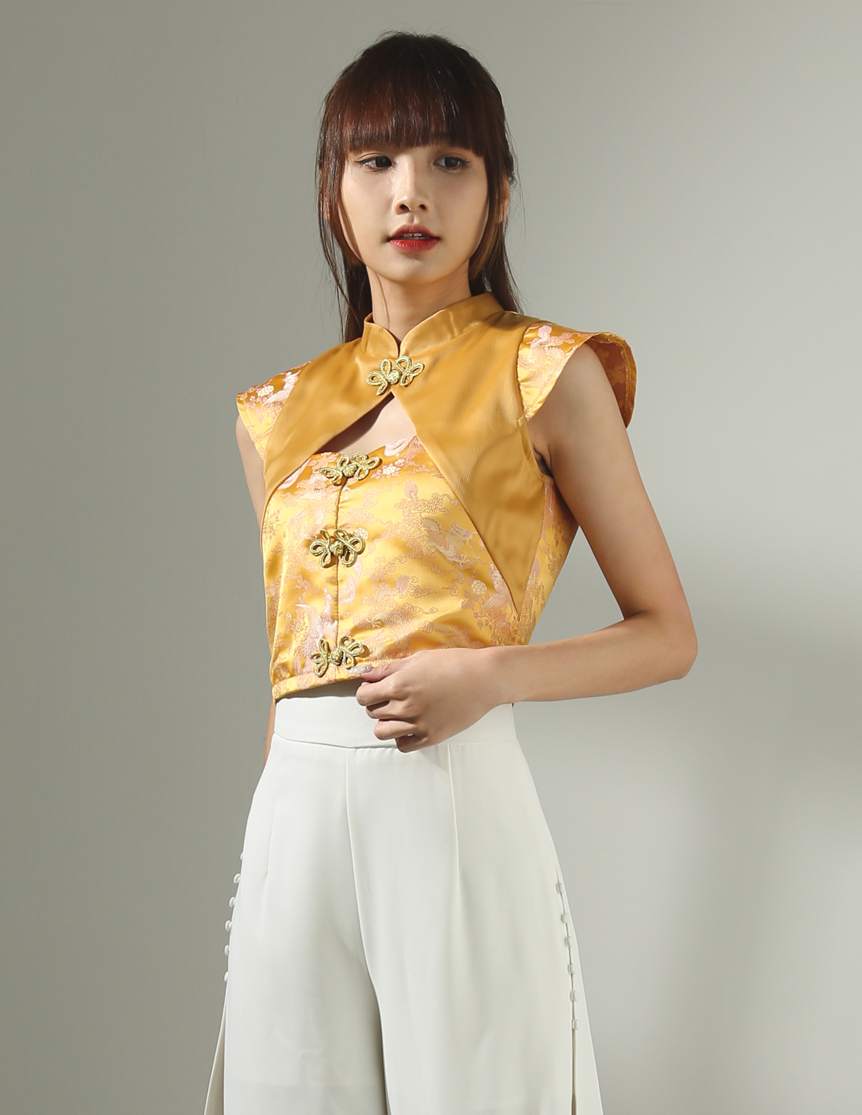 Fake Two Piece Cheongsam Top AC715