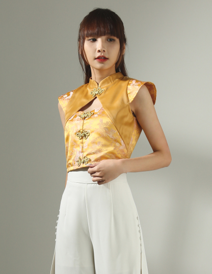 [PREORDER] Fake Two Piece Cheongsam Top AC715