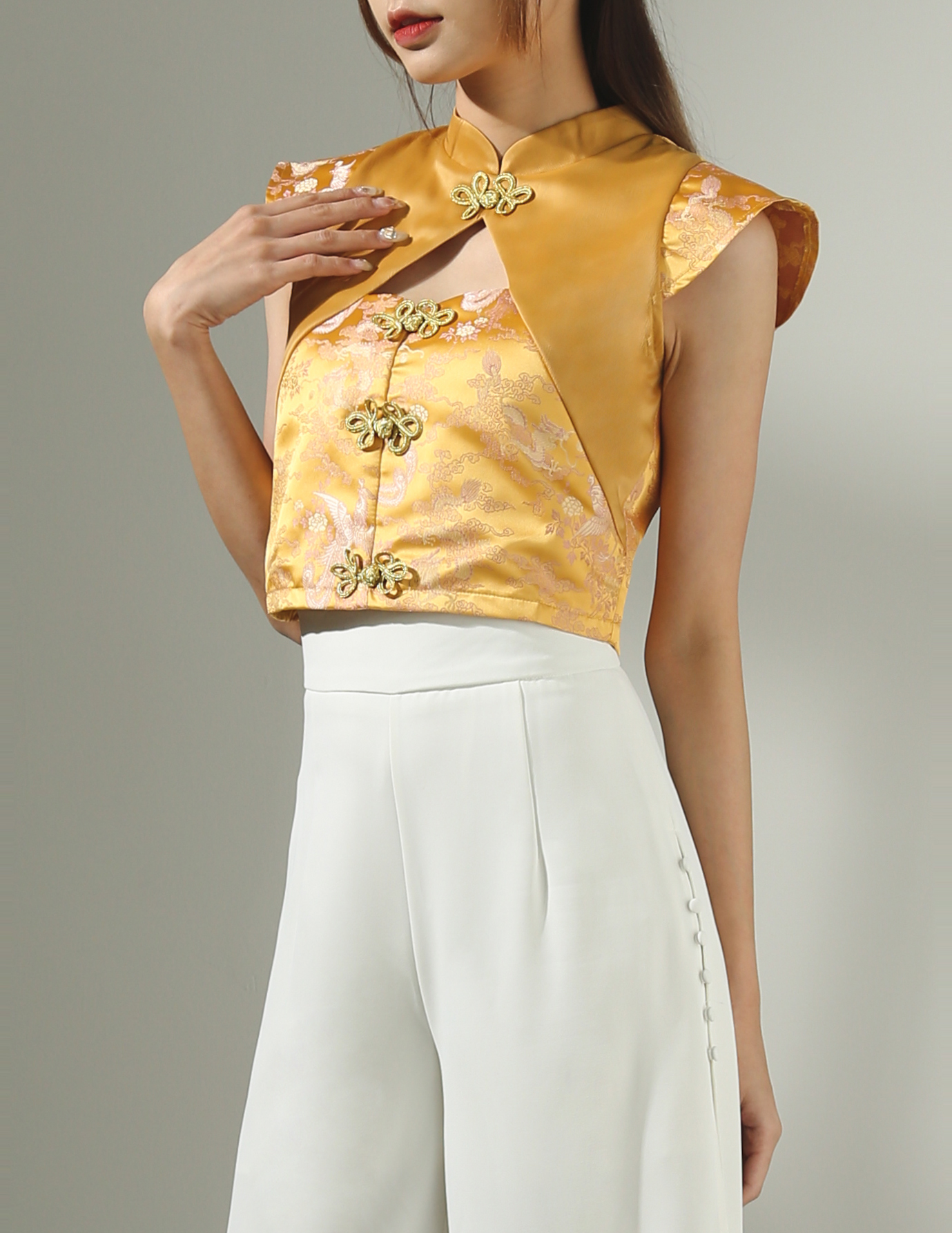 [PREORDER] Fake Two Piece Cheongsam Top AC715