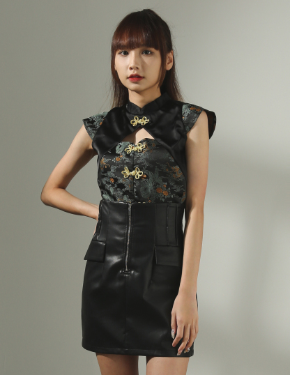 [PREORDER] Fake Two Piece Cheongsam Top AC715