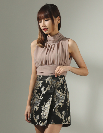 [PREORDER] Wrap Side Pocket Skirt Pants AC719